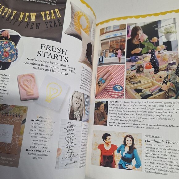 Mollie Makes UK Magazine 2011 Issue 9 Book Journal Covers Embroidery No Kit - Picture 3 of 8